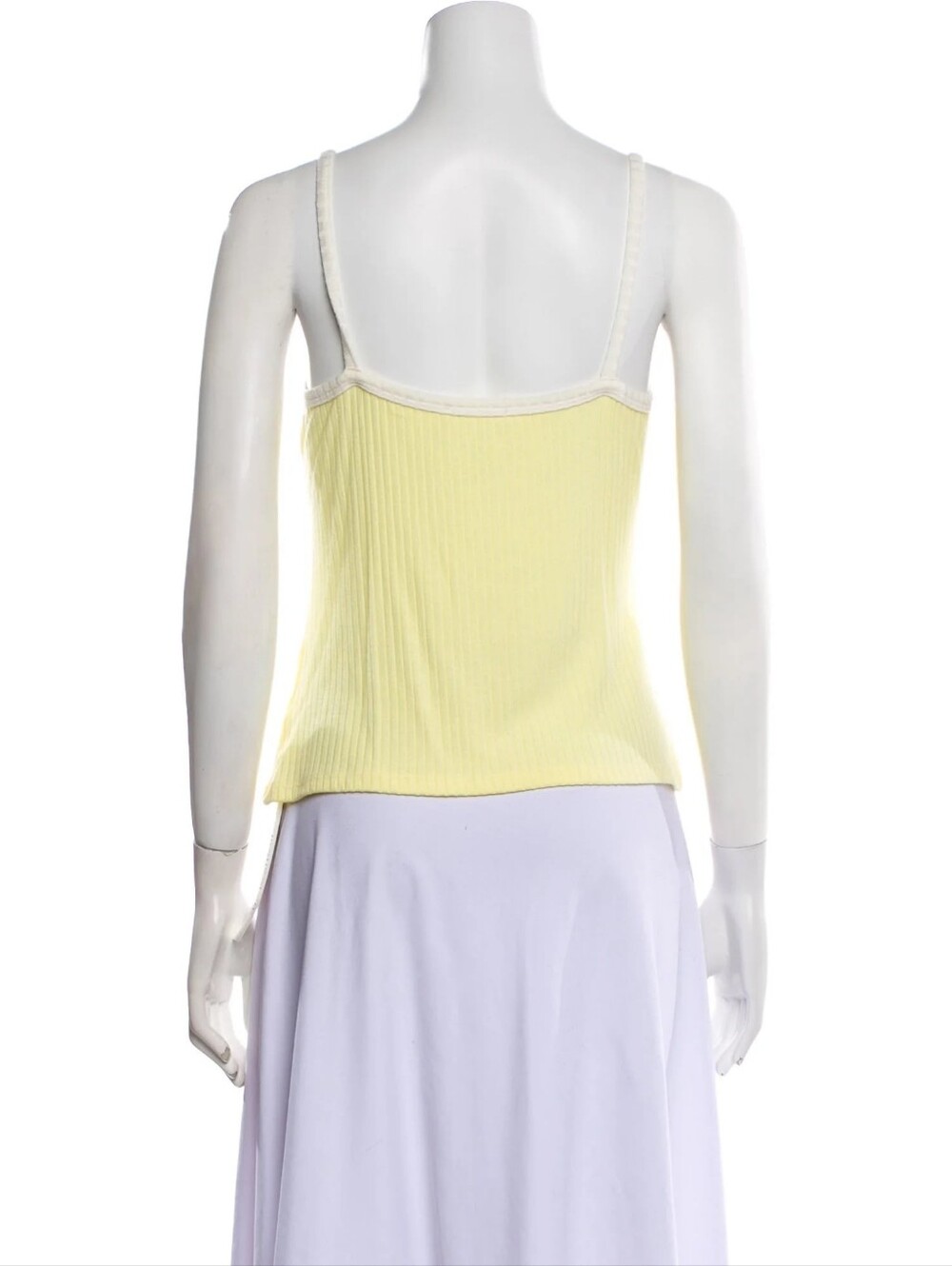 Reformation Yellow Ribbed Tank Top - Picture 2 of 5